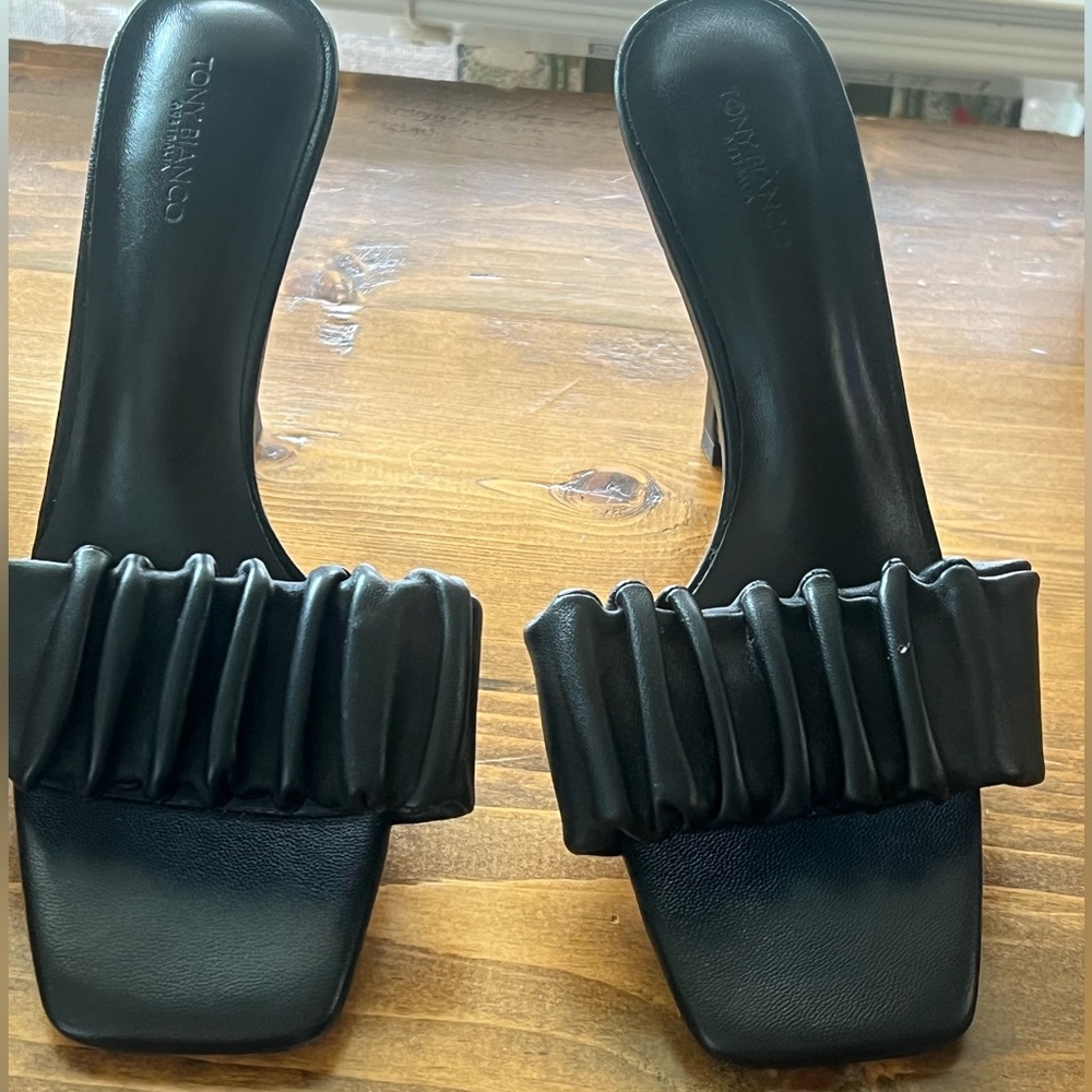 Tony Bianco Fara black Nappa Heels